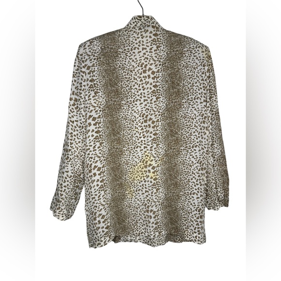 Vintage Mary Ann Restivo Womens Leopard Print Longline Blazer Size 10 - Picture 6 of 13